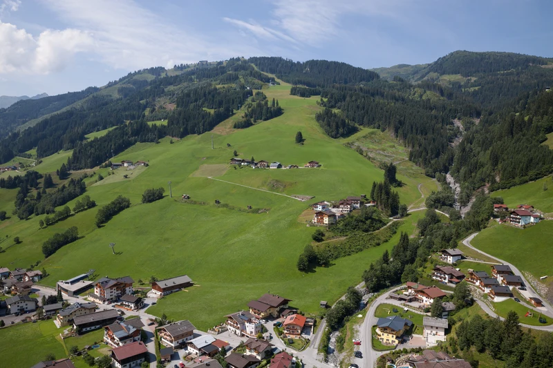 Übungswiese und Hanglage im Sommer