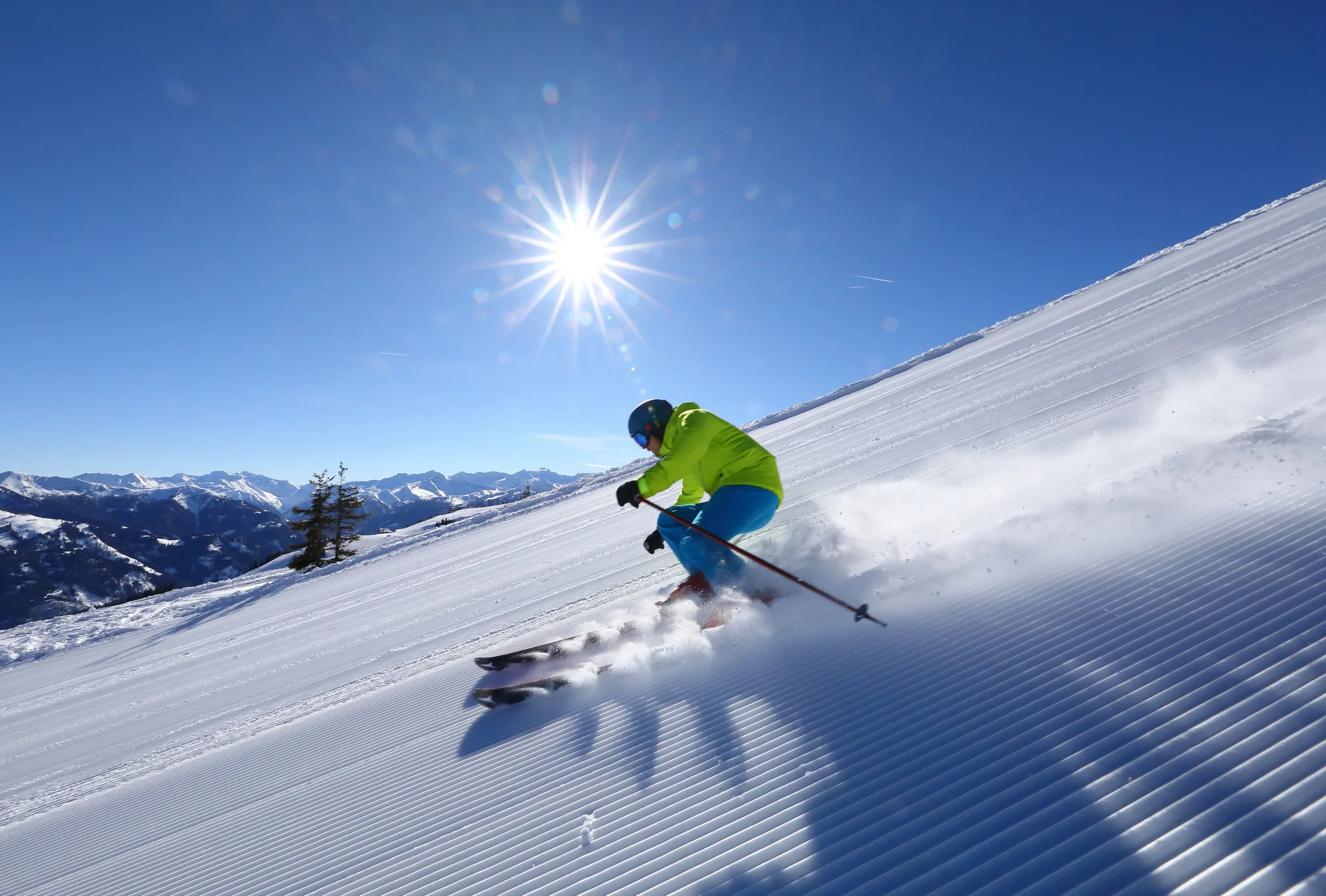 Skifahren im Pulverschnee